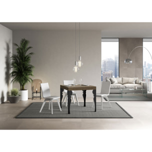Tavolo allungabile 90x90/246 cm Paxon tortora gambe antracite