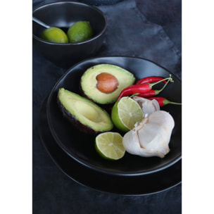 Assiettes Organic noires 26cm set de 4 Kare Design