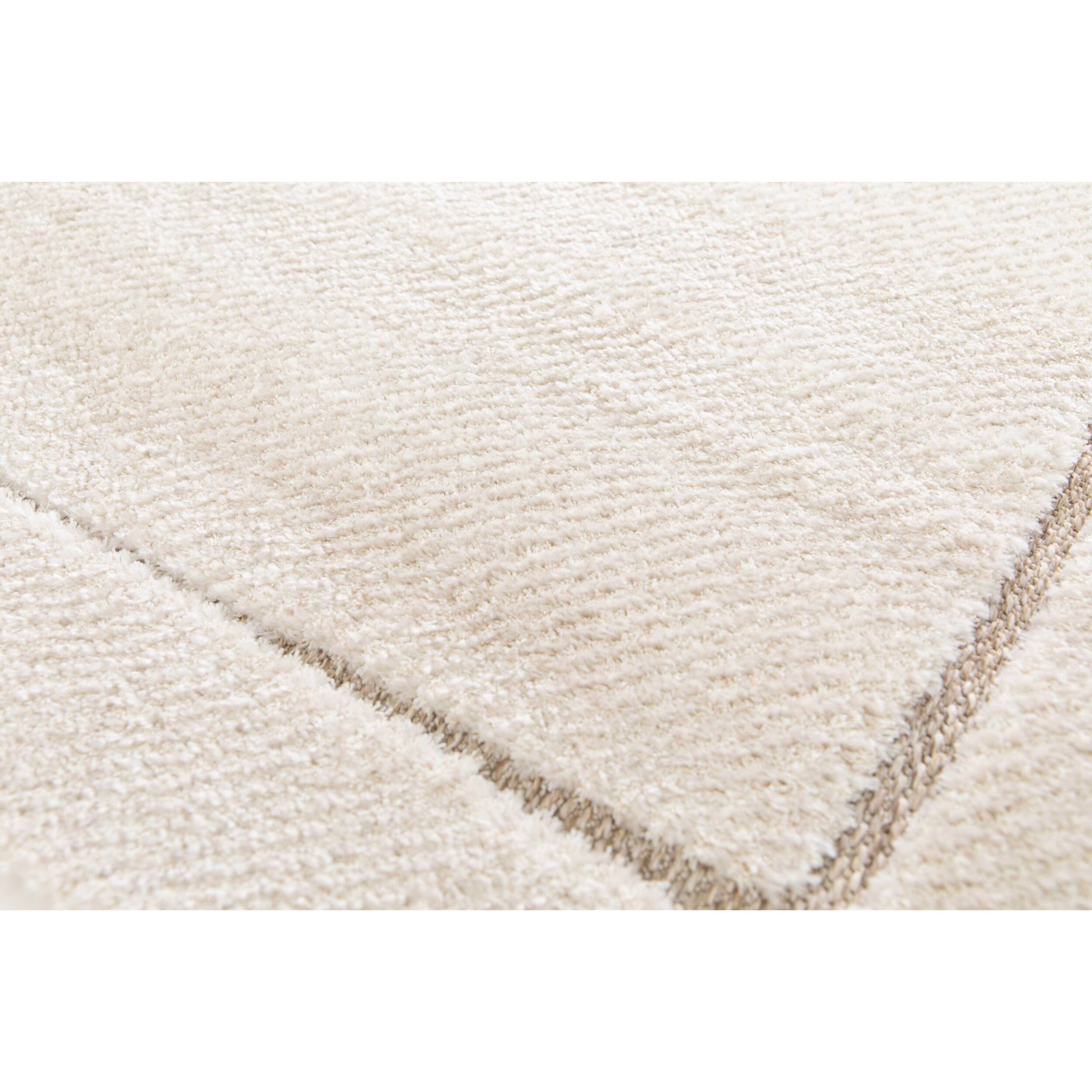 DIENA Alfombra étnica con relieve en color blanco, varias medidas disponibles.