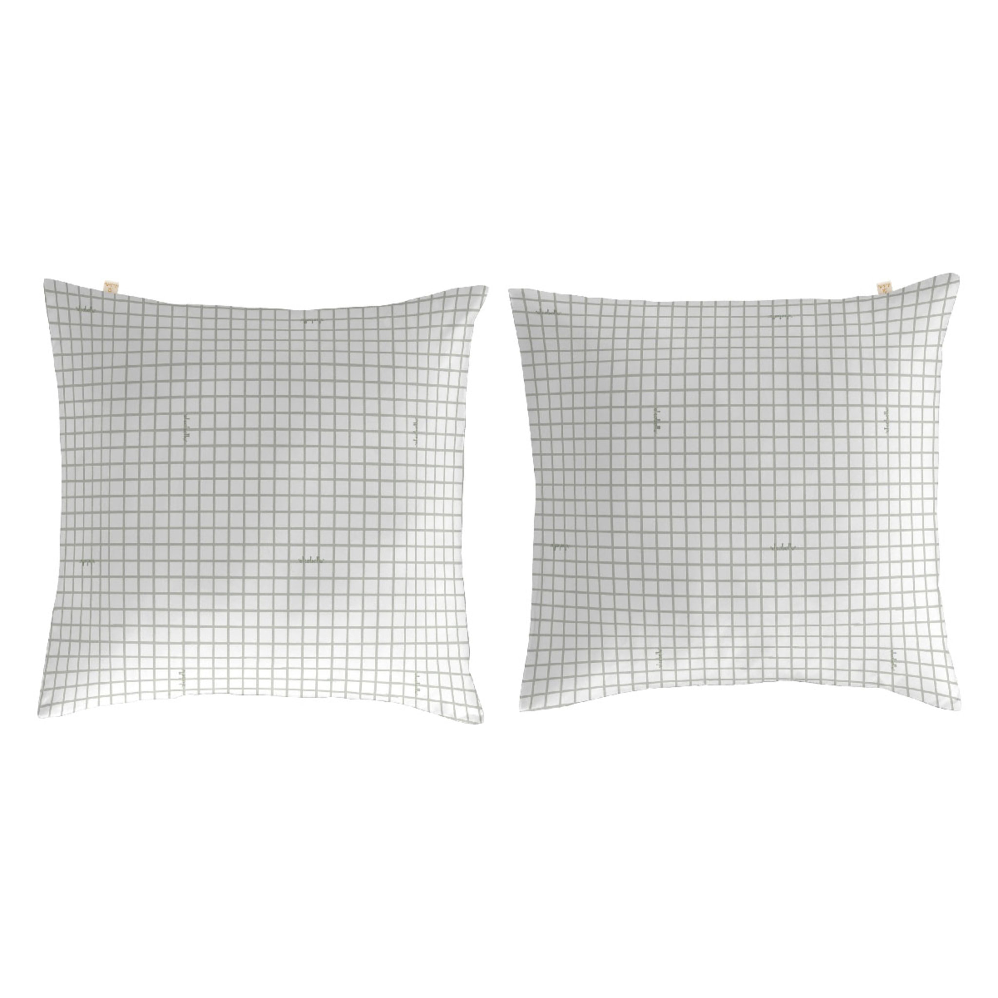 2 Fundas de almohada 50x50 cm verde REALEJO - 100% algodón -