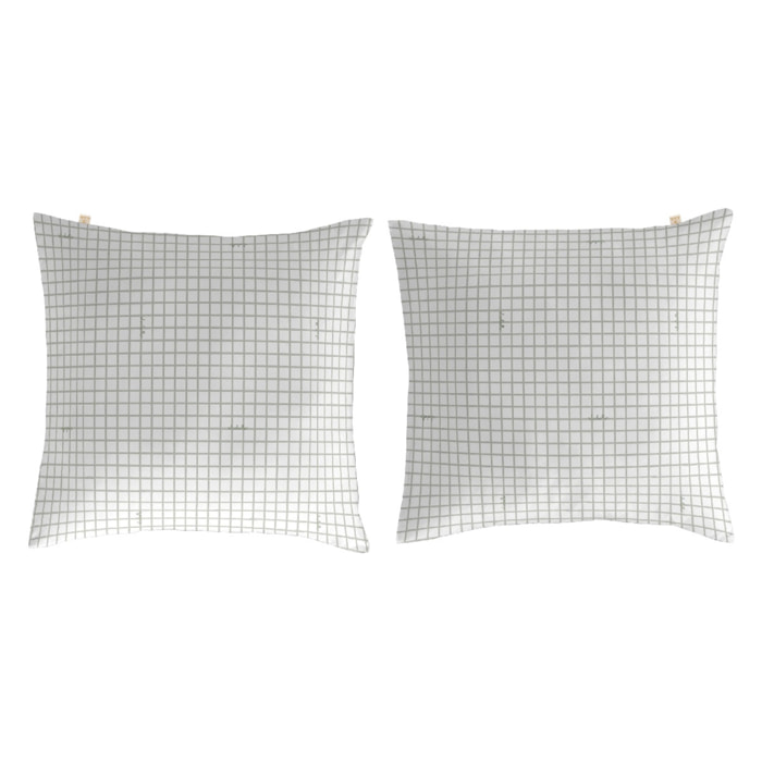 2 Fundas de almohada 50x50 cm verde REALEJO - 100% algodón -