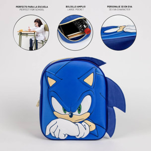 Mochila infantil 3d aplicaciones sonic