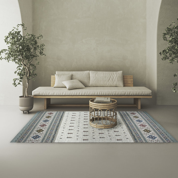 TAPPETO ARREDO LOOM VERDE CENERE CON FONDO ANTISCIVOLO