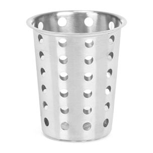 Cubertero de acero diseño puntos.