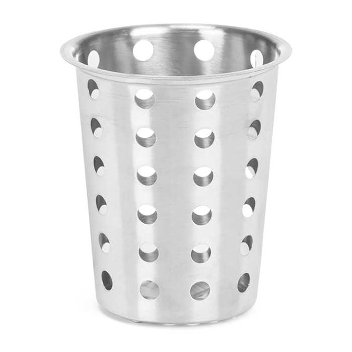 Cubertero de acero diseño puntos.