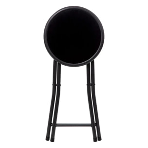 Tabouret pliant Velours Noir