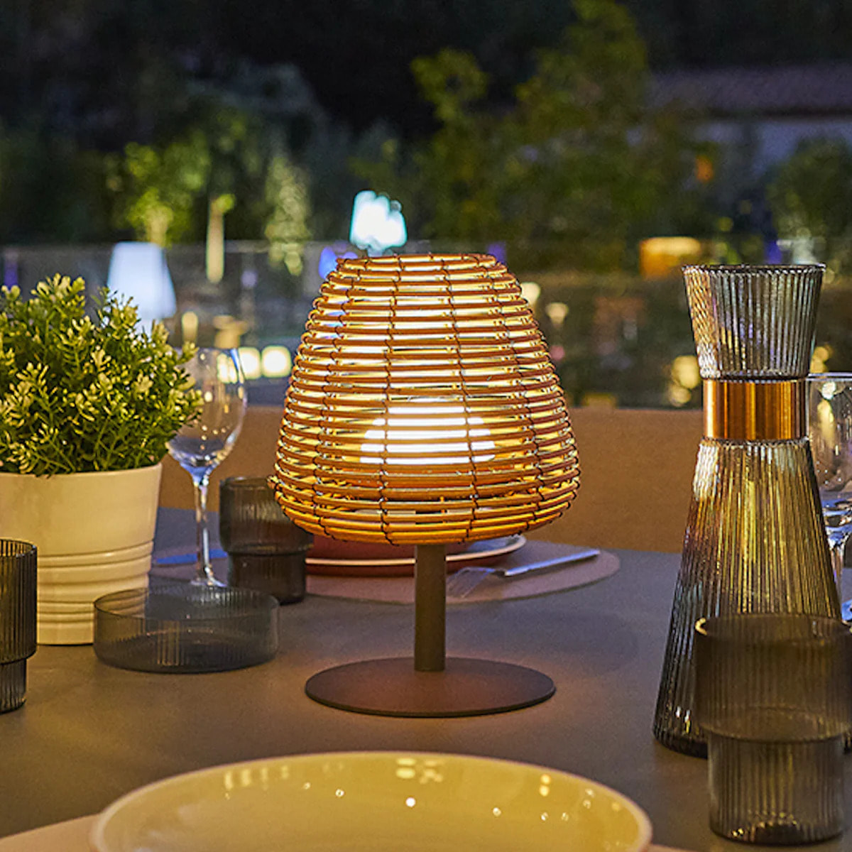 4 Lampe de table STANDY BOHEME H25CM