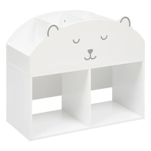 Meuble de rangement "Ourson" en bois 56x30cm blanc