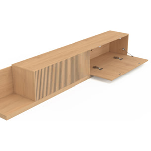 Meuble TV extensible Movena effet lattes L215-360cm