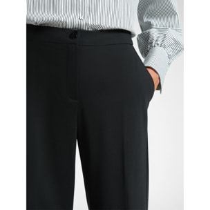 Elena Mirò - Pantalones de hombre en punto milanés - Negro