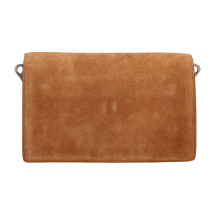 Borsa a tracolla da donna Made in Italy - Celeste Prime - Pelle scamosciata - 24.0 x 15.0 x 7.0 cm