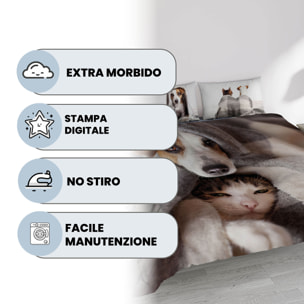 PARURE COPRIPIUMINO GOODNIGHT MATRIMONIALE - STAMPA DIGITALE 100% Microfibra