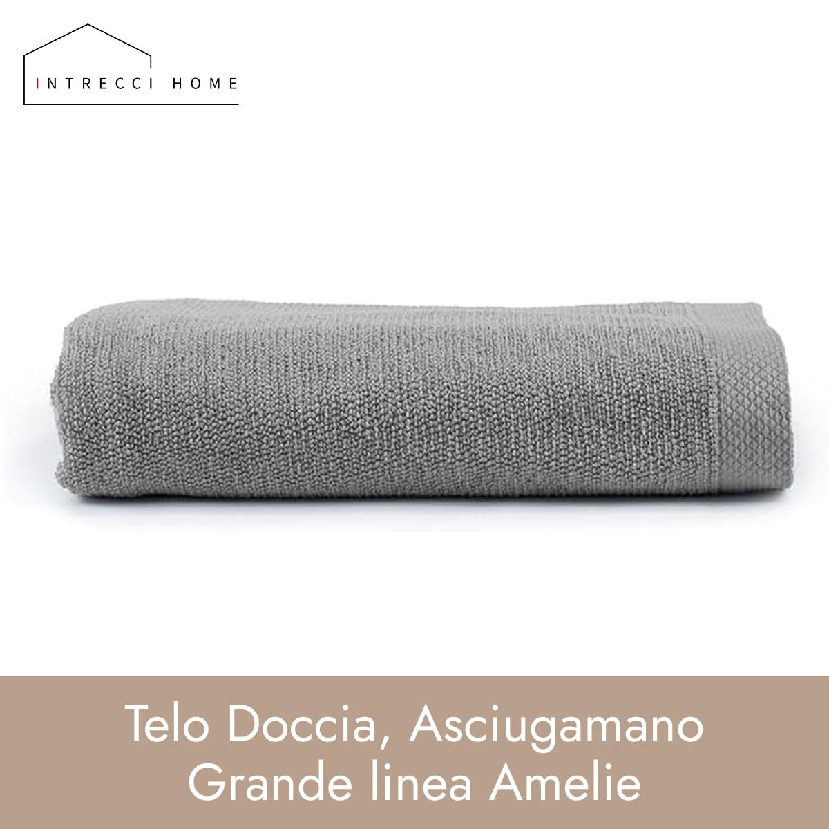 INTRECCI HOME Telo Doccia, Asciugamano Grande in Puro Cotone 500 g, , Morbidezza Extra, Assorbenza Superiore, Elegante e Durevole,