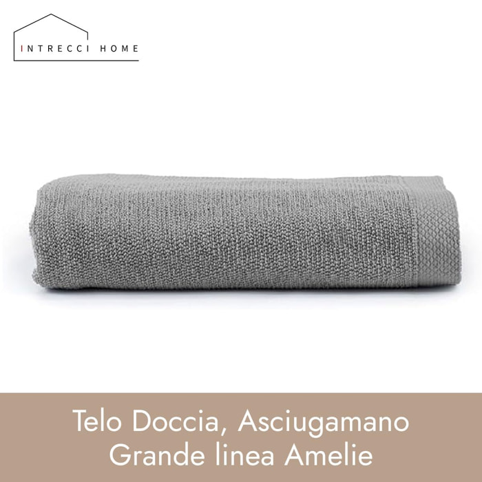INTRECCI HOME Telo Doccia, Asciugamano Grande in Puro Cotone 500 g, , Morbidezza Extra, Assorbenza Superiore, Elegante e Durevole,