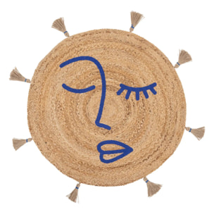 Tapis en jute "Soleya" D80cm beige