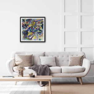 Poster Improvisation Klamm - Wassily Kandinsky Affiche + cadre en bois - Noir