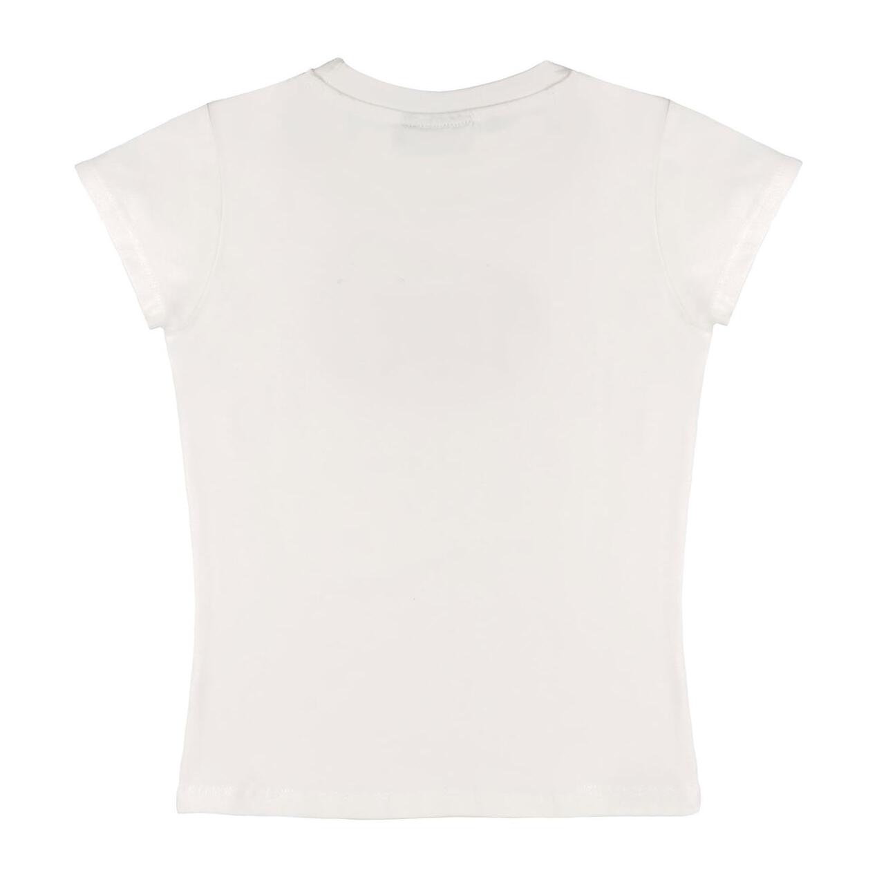 T-shirt da bambina a manica corta con stampa glitter Leone 1947 Gold