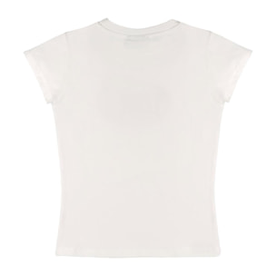 T-shirt da bambina a manica corta con stampa glitter Leone 1947 Gold