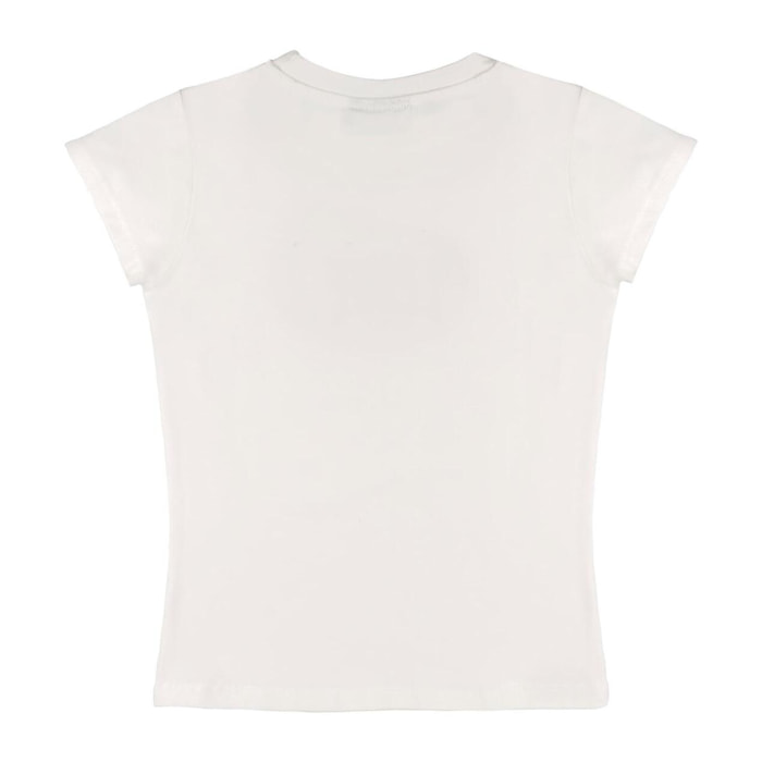 T-shirt da bambina a manica corta con stampa glitter Leone 1947 Gold