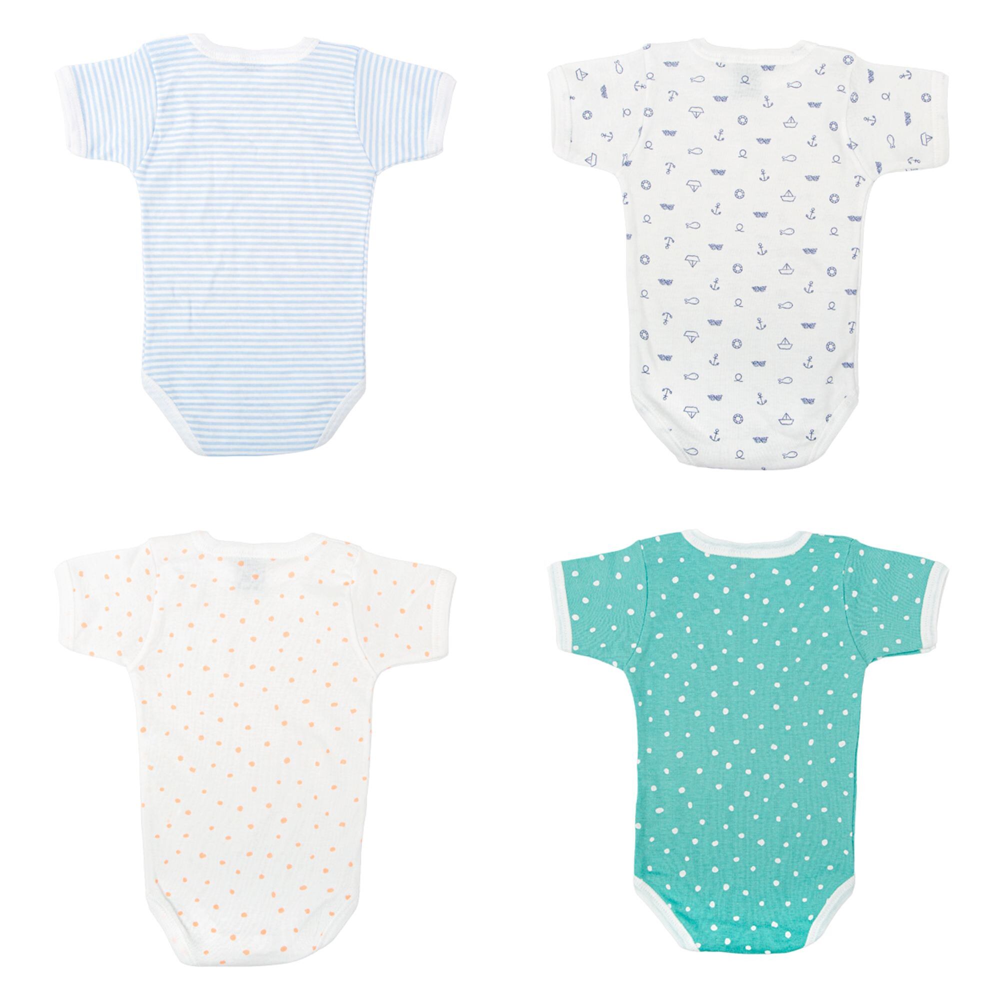 Pack 4 Body Ab. Hombro Manga Corta