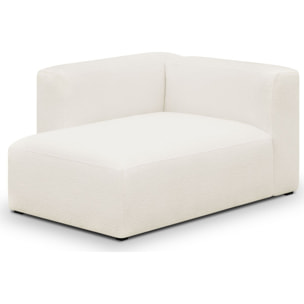 Canapé d'angle à gauche modulable 5 places en tissu bouclette - MODULO