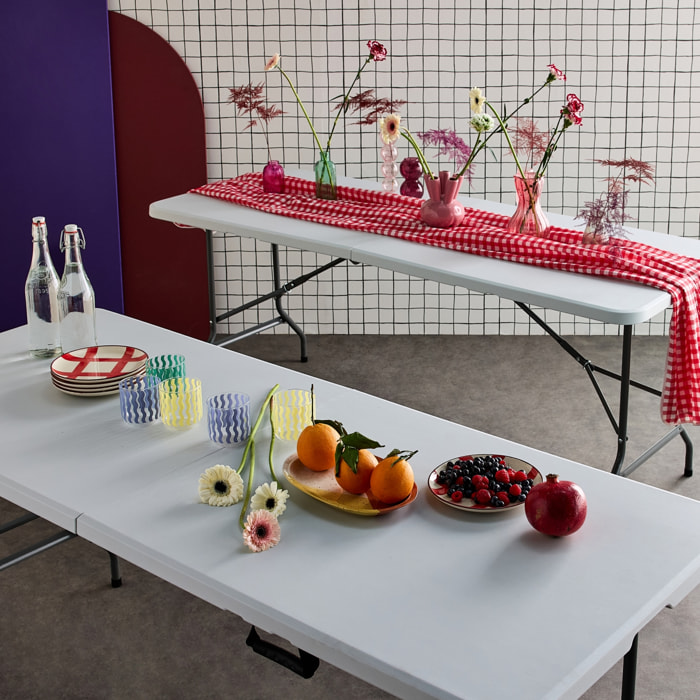 Table de réception pliante plastique (lot de 2) 2 TABLES FIESTA
