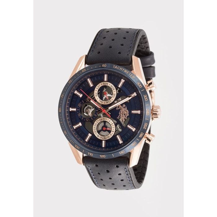 Cronografo U.S. Polo Assn. In pelle