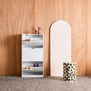 Meuble à chaussures décor bois 3 abattants SHOOZ