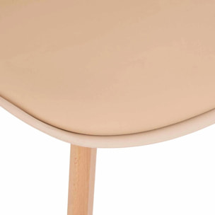 Silla larié madera beige