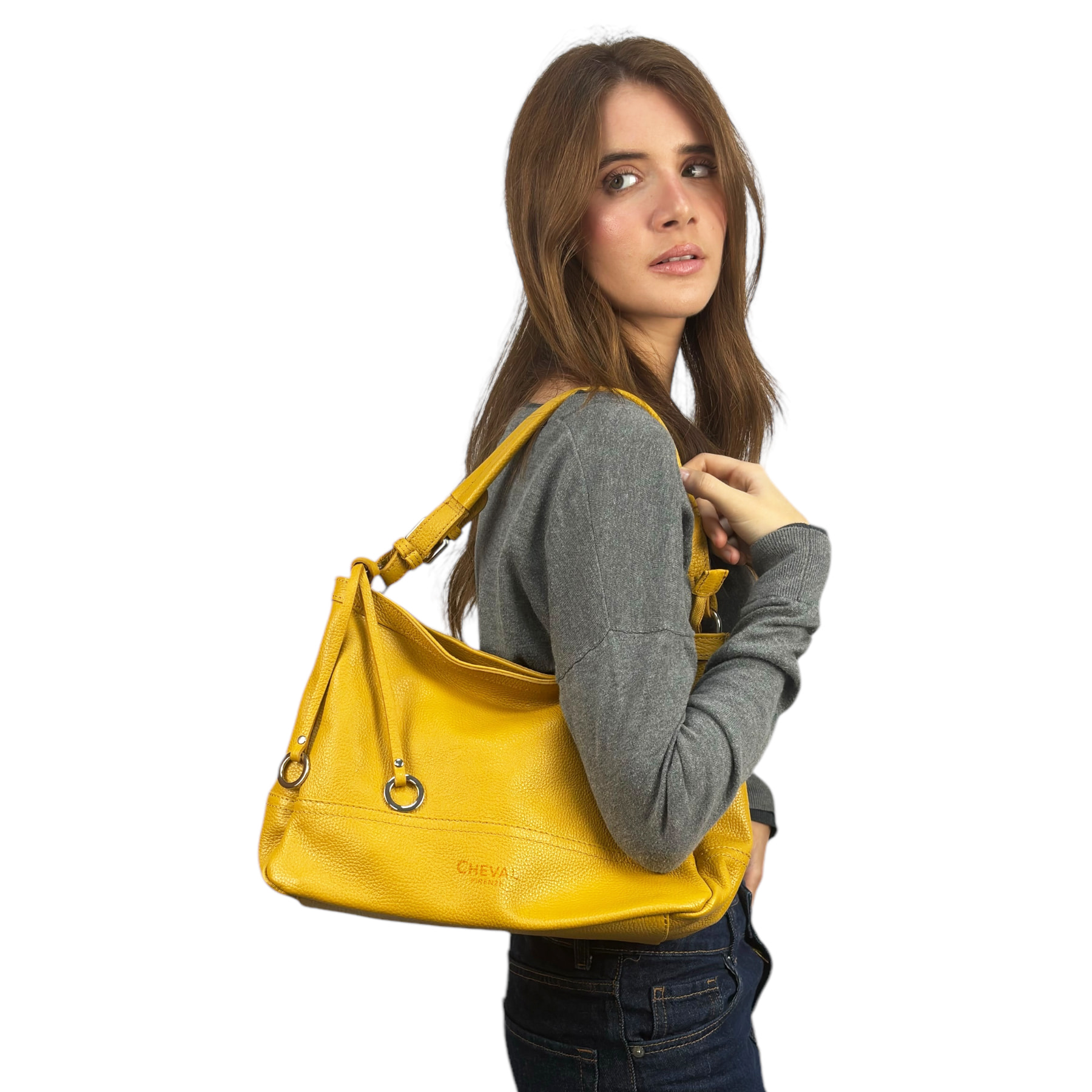 Bolso de Hombro Cheval Firenze Giuditta Amarillo Mostaza