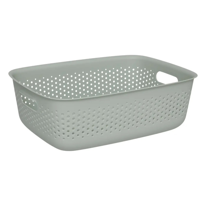 Panier "Tila" 10L sauge en plastique