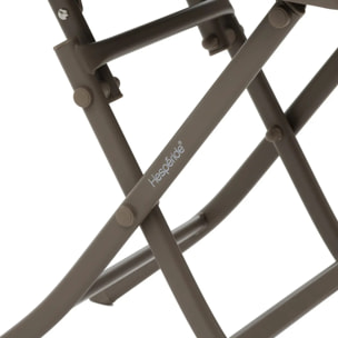 Table d'appoint de jardin carrée "Greensboro" café 40 x 40cm en acier