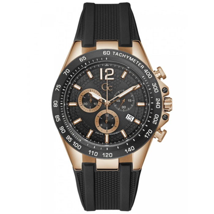Reloj Gc Z07002G2MF Hombre Analogico Cuarzo con Correa de Silicona