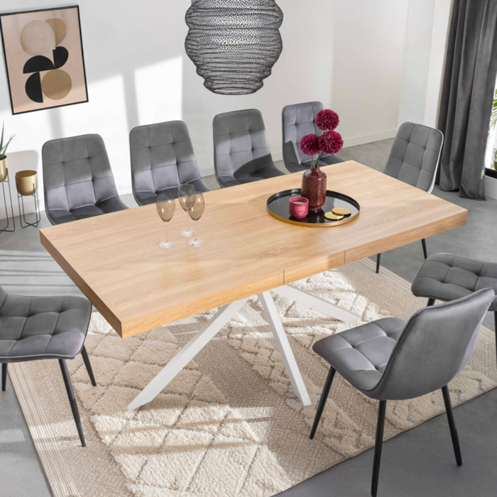 Table à manger extensible Spider 160-200cm avec rangement