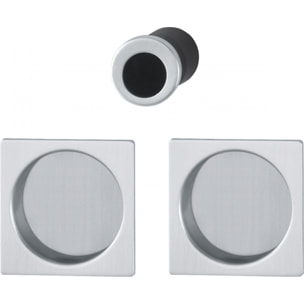 Serrure+cuvette+doigt 4921 aveugle HOPPE pour porte coulissante - chromé satiné - 3948083