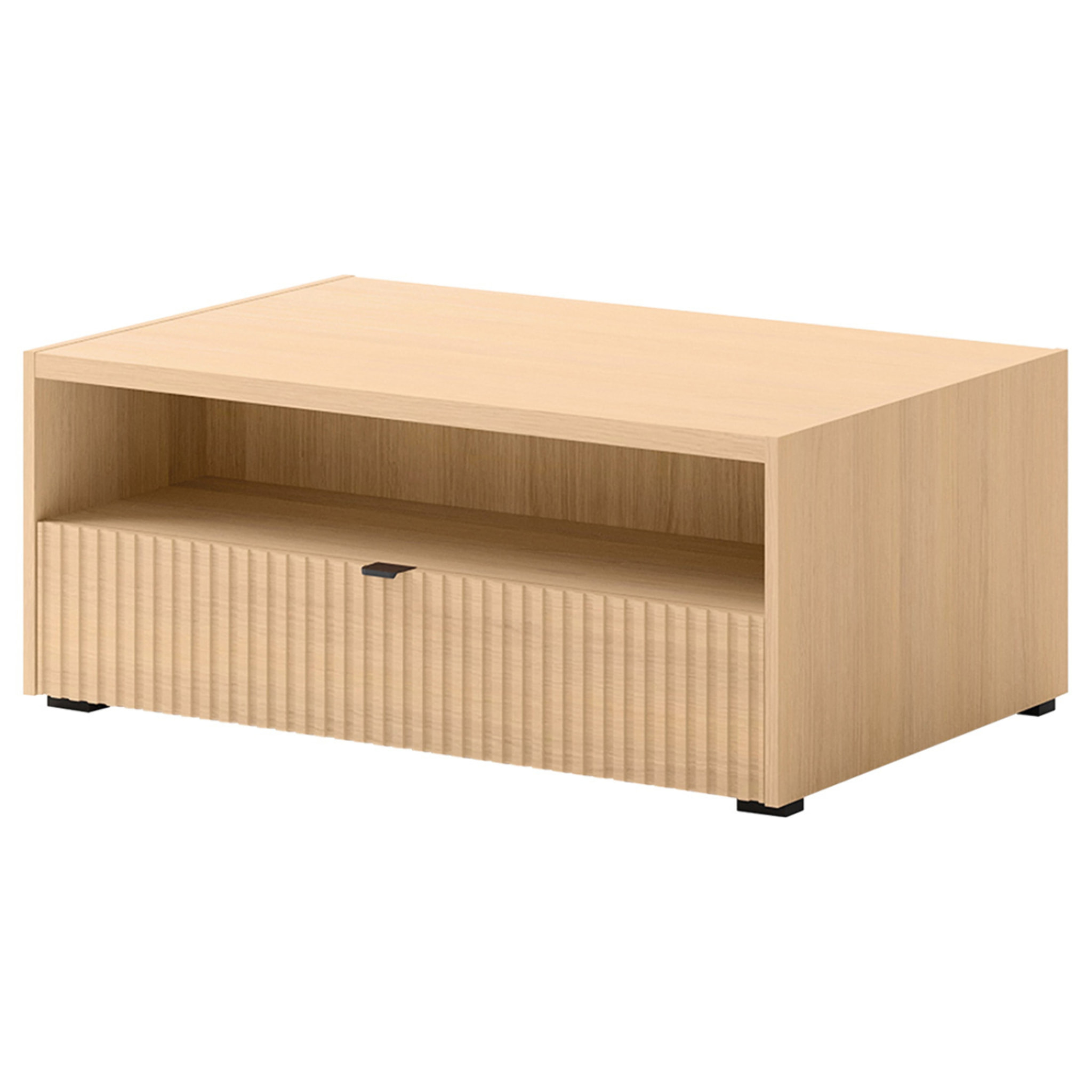 Judy - table basse 100 cm - effet bois - 1 tiroir et 1 niche - Bois