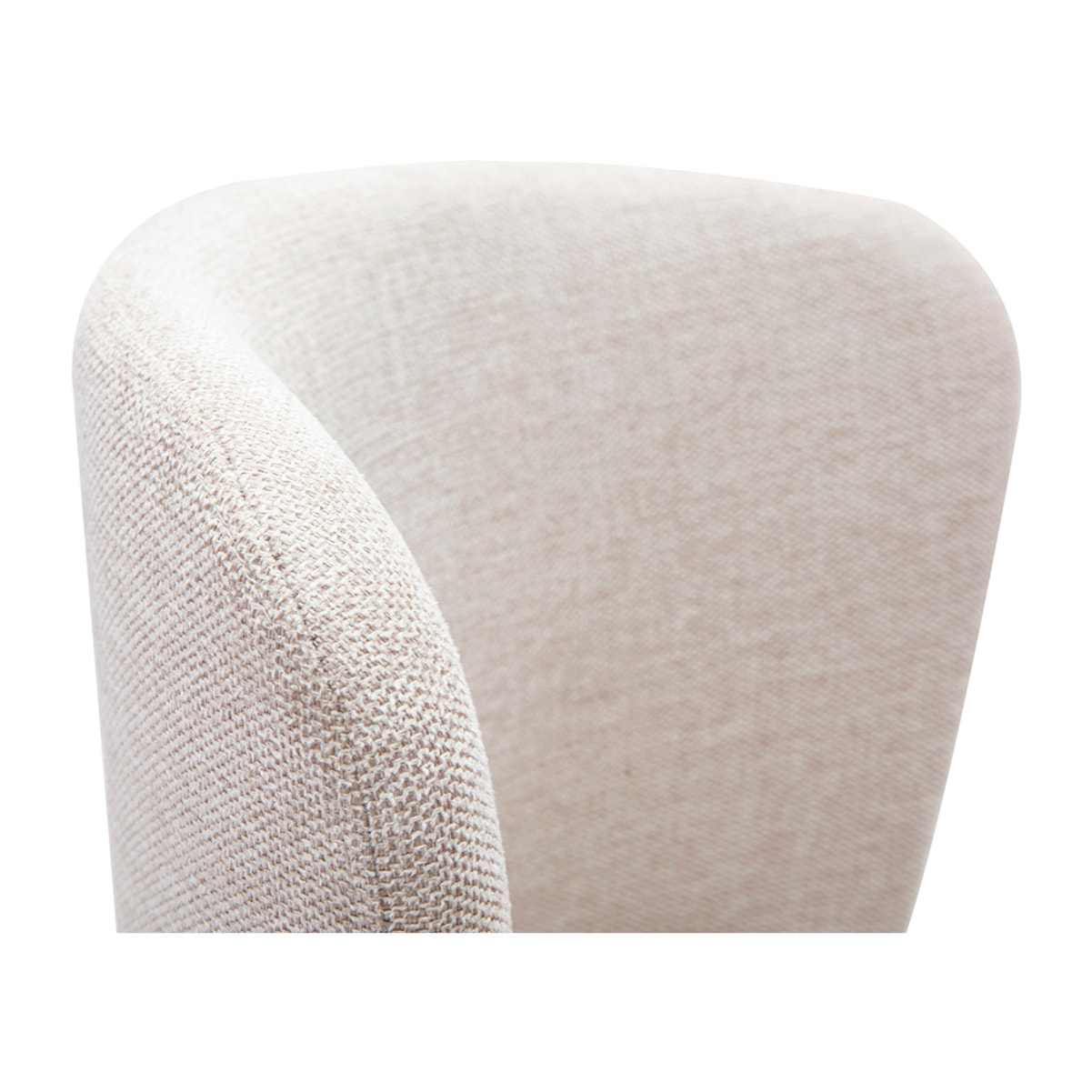 Chaises en tissu effet velours texturé beige et métal noir (lot de 2) LISOR