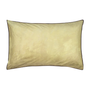 Taie d'oreiller imprimée en percale de coton, ALPHONSE, Marron