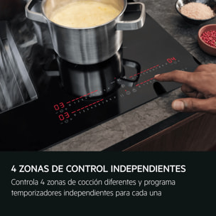 AEG Placa de inducción con campana extractora de 80 cm TH84CB03FB