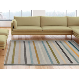 DEBBI Alfombra geométrica de estilo bauhauss multicolor, varias medidas disponibles