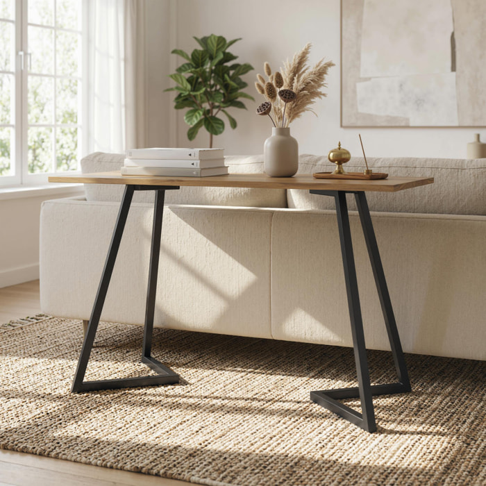 Patas de Mesa de Acero, Juego de 4 Patas para Muebles Industriales con Pies Ajustables y Tornillos para Mesa de Comedor, Banco, 43x3x72 cm, Negro