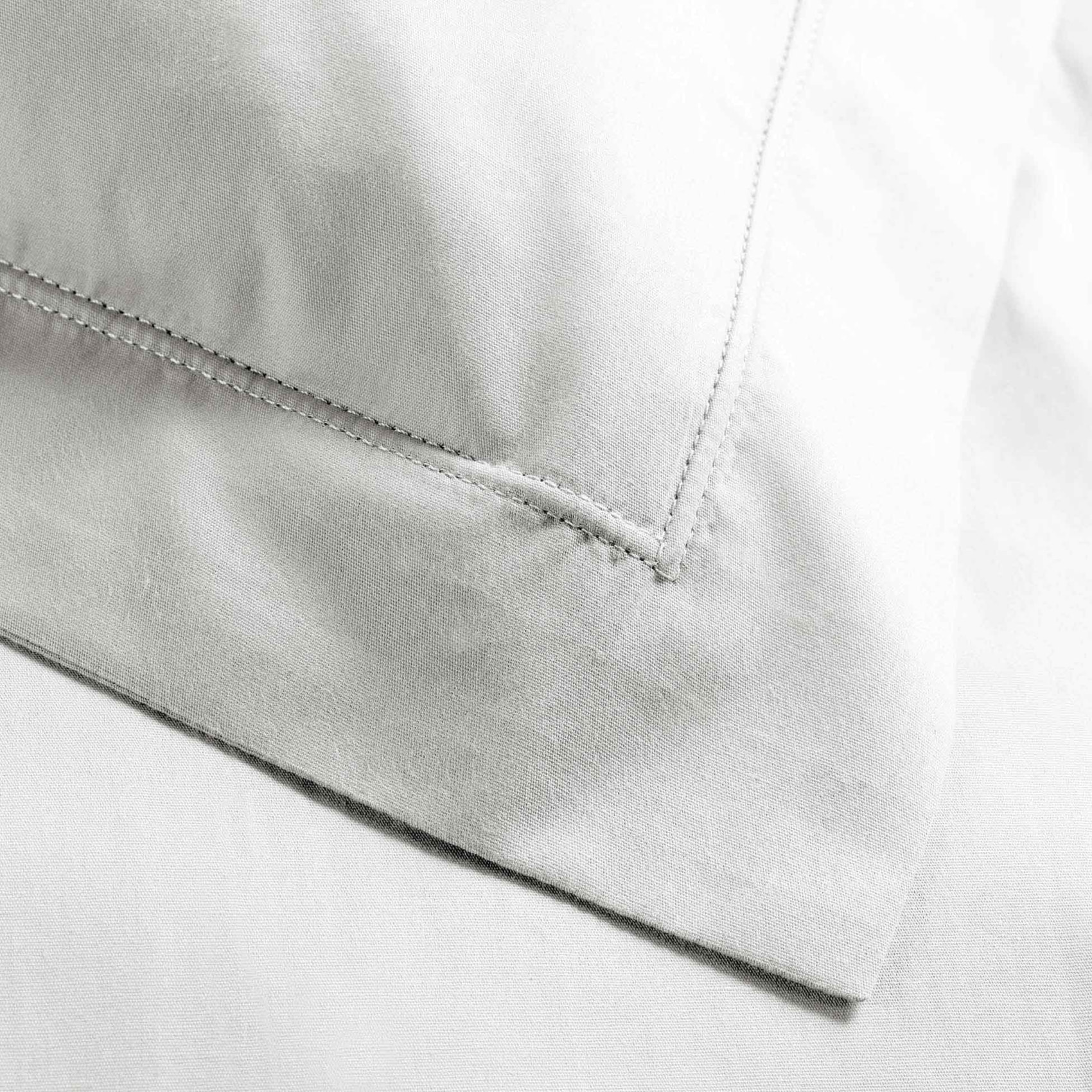 Taie d'oreiller volant plat 100% percale de coton ORIGINE - Blanc