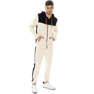 Tuta da uomo in cotone non garzato con cappuccio Leone Military 1947