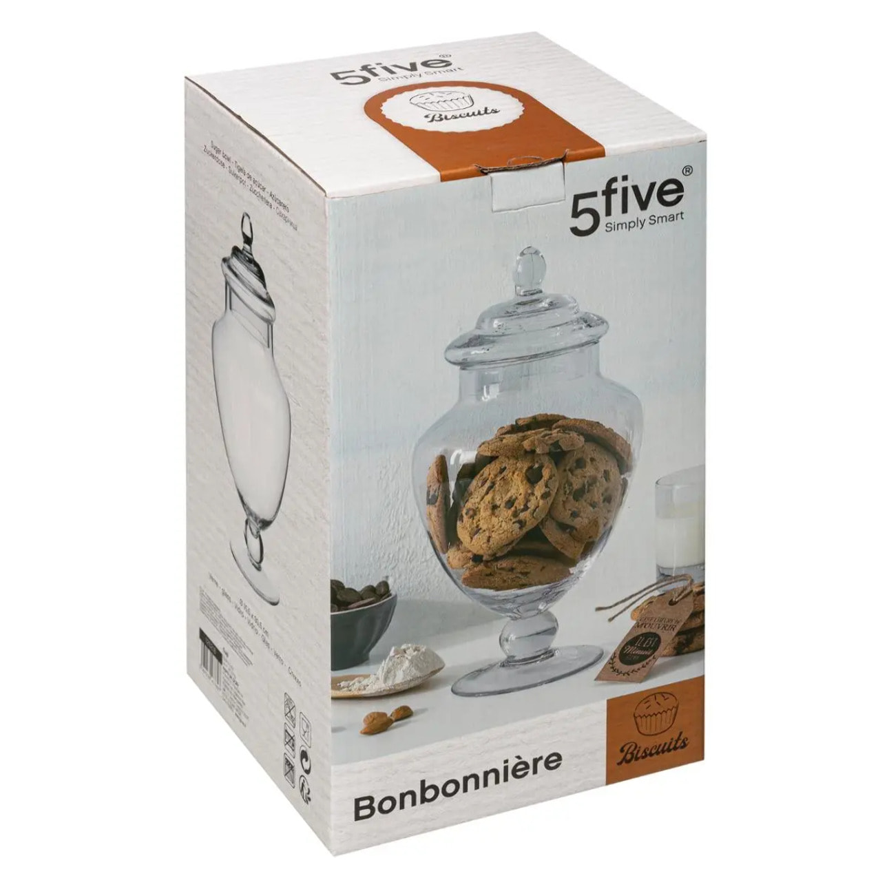 Bonbonnière verre sur pied 2,1L