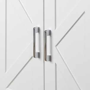 Credenza moderna bianca con 4 ante 150x40x80 cm