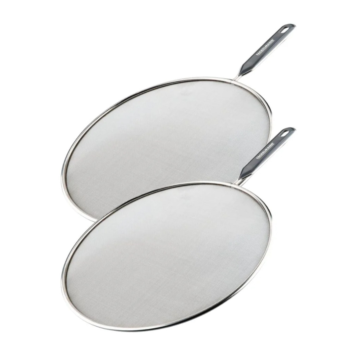 Lot de 2 couvercles 43,5/28,9 cm en inox et plastique avec 2 ustensiles de cuisine Fackelmann Basic