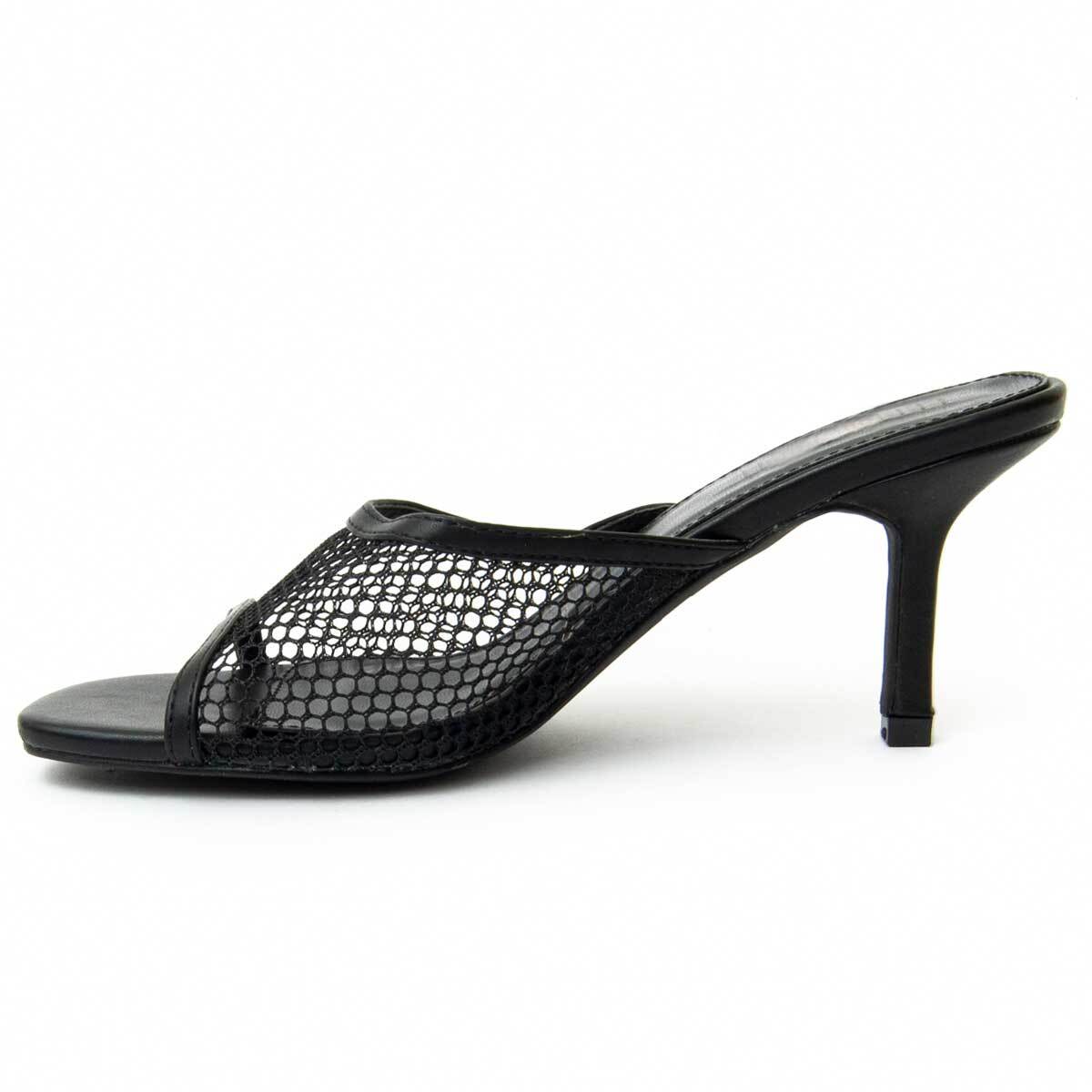 Sandalias de Tacón - Negro - Altura: 7 Cm