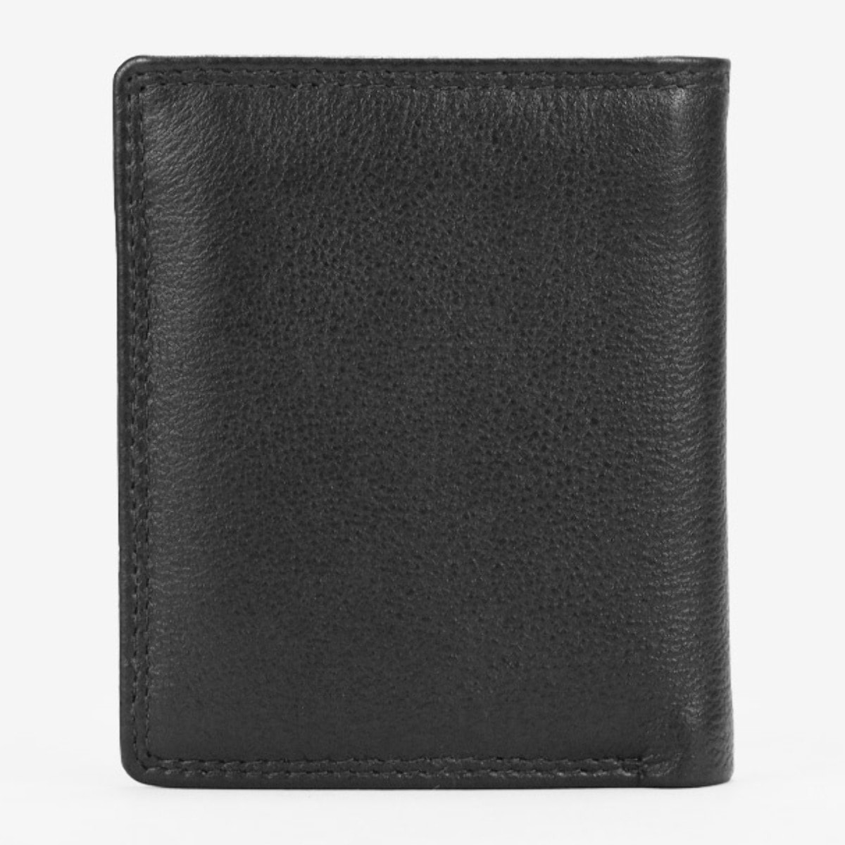Cartera piel negra con portamonedas