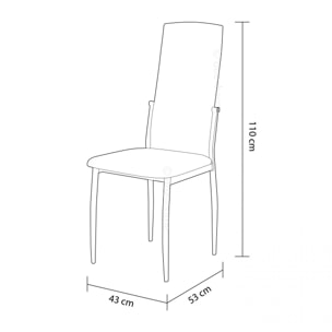 Pack 6 sillas de comedor Sakura Beige Sakura