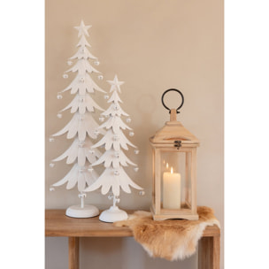 J-Line Lanterne Chamonix - bois de sapin - naturel - small